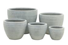 Rillen, 31cm - Gris cannel�, r�sine ciment